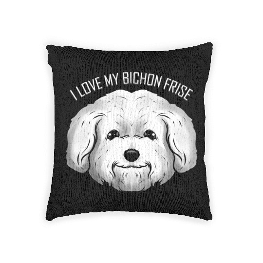 Dog Lover - I Love My Bichon Frise Woven Pillows