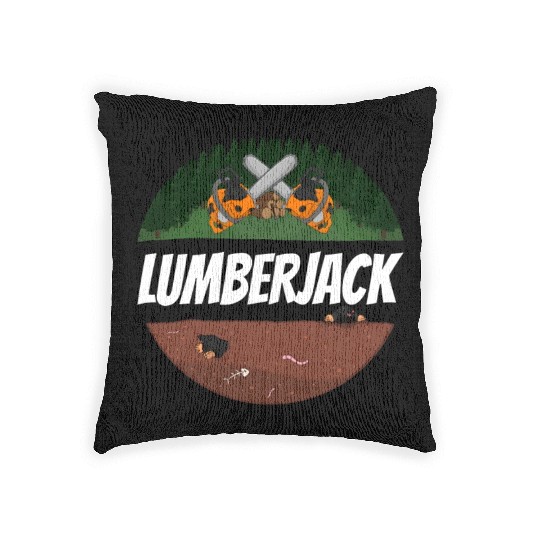 Lumberjack Chainsaw Woven Pillows