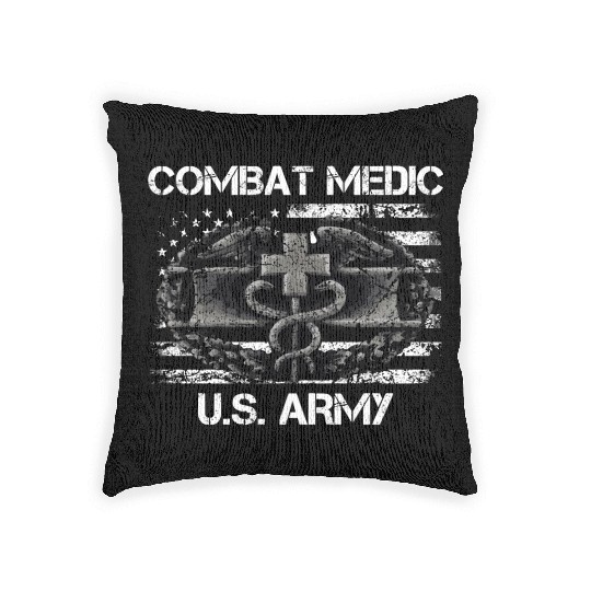 Us Army Combat Medic U.S Army Veteran Woven Pillows
