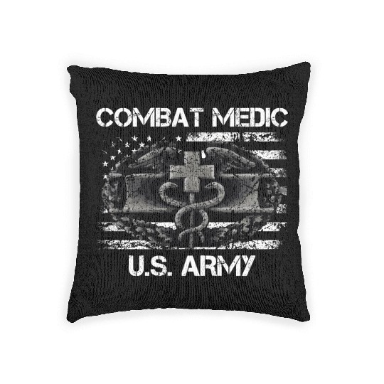 Us Army Combat Medic U.S Army Veteran Woven Pillows