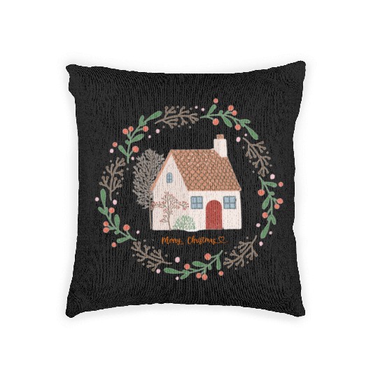Merry Christmas | Home For The Holidays | Xmas Woven Pillows