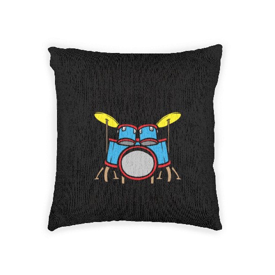 Drummer Drums Music Drum Set Drumming Woven Pillows