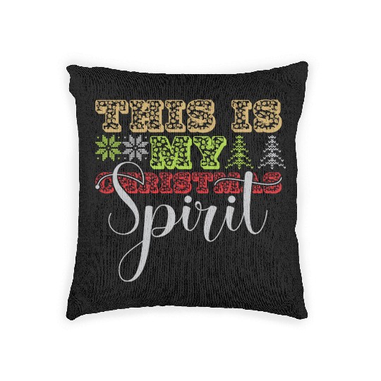 this is my christmas Spirit Woven Pillows