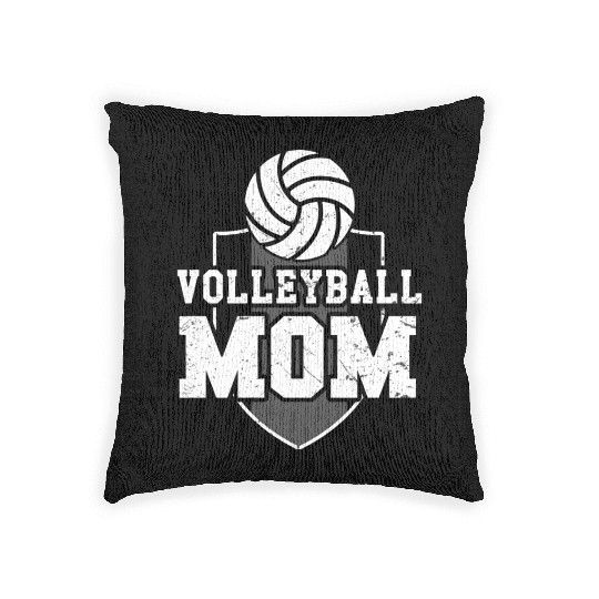 Volleyball Mom To Wear To The Court To Support Tea Woven Pillows