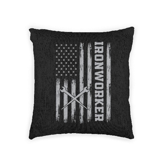 American Ironworker Woven Pillows