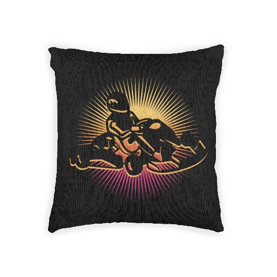 Go-Kart go karts Vintage motorsport Kart Racing Woven Pillows