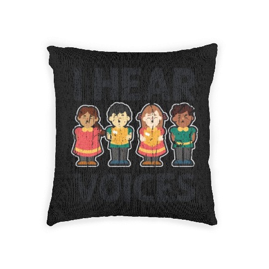 I hear voices - orchestra Woven Pillows