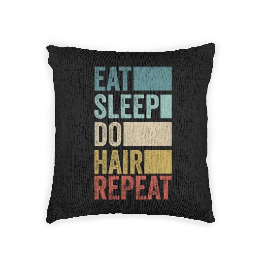 Funny Cosmetologist Hairdresser Hairstylist Woven Pillows