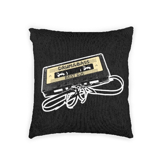 Drum and Bass Music Lover Gift Old Cassette Tape B Woven Pillows