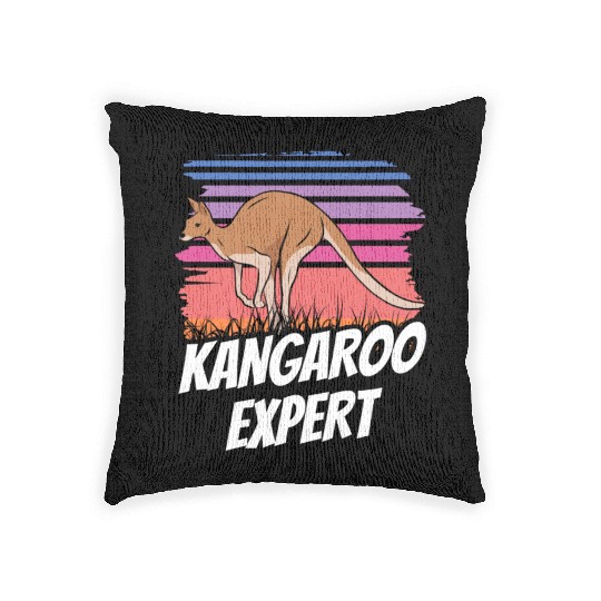 Kangaroo Expert Australia Lover Kangaroos Animal Woven Pillows