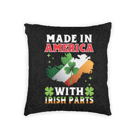 Made In America With Irish Parts Ireland Gaelic Woven Pillows