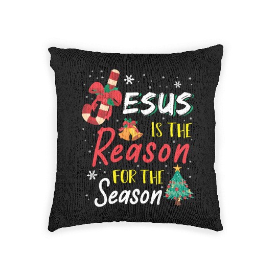 Jesus Is The Reason For The Season Woven Pillows