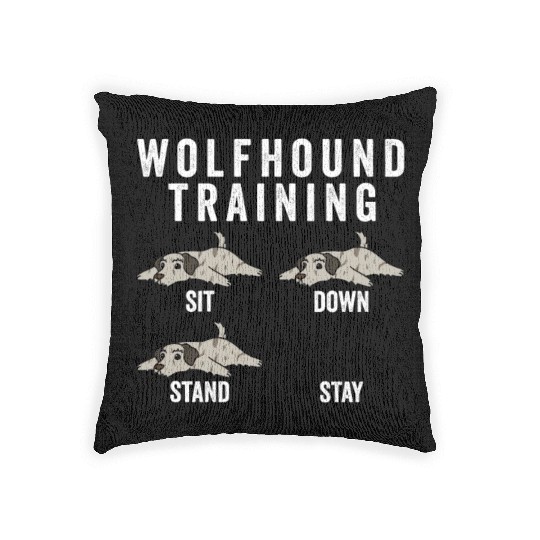 Irish Wolfhound Training Woven Pillows