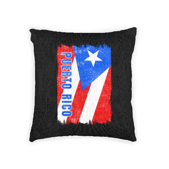 Puerto Rico flag Woven Pillows