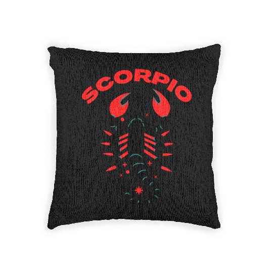 Scorpio beautiful design Woven Pillows