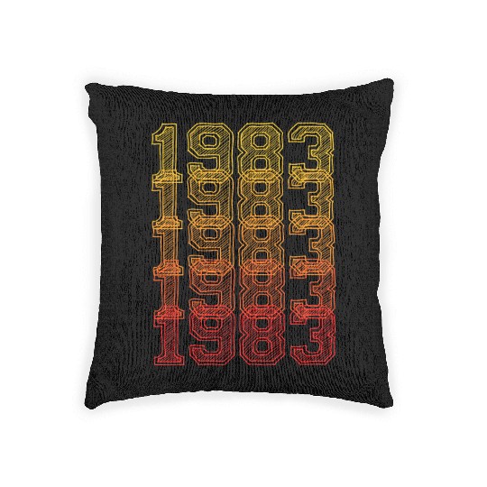 Vintage Year 2005 18 Years 18th Birthday Retro Woven Pillows