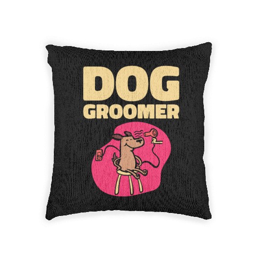 Dog Groomer Canine Grooming Hygiene Woven Pillows