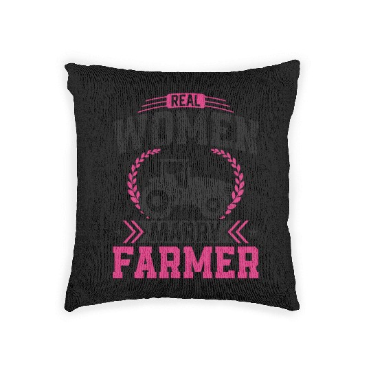 Farming Farmer Husband Wife Woven Pillows