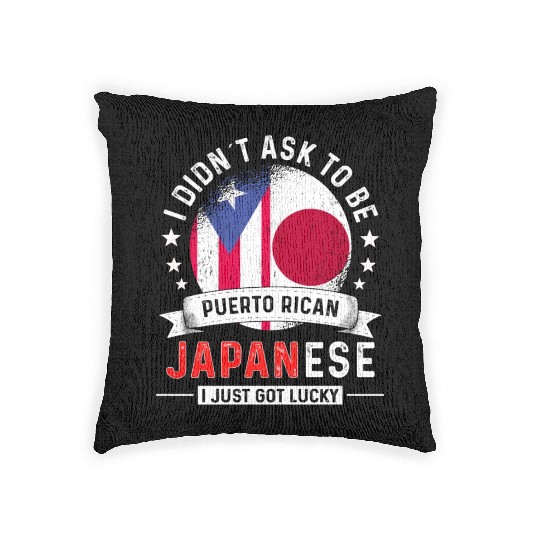 Puerto Rico Flag Japan Grown Got Lucky Woven Pillows