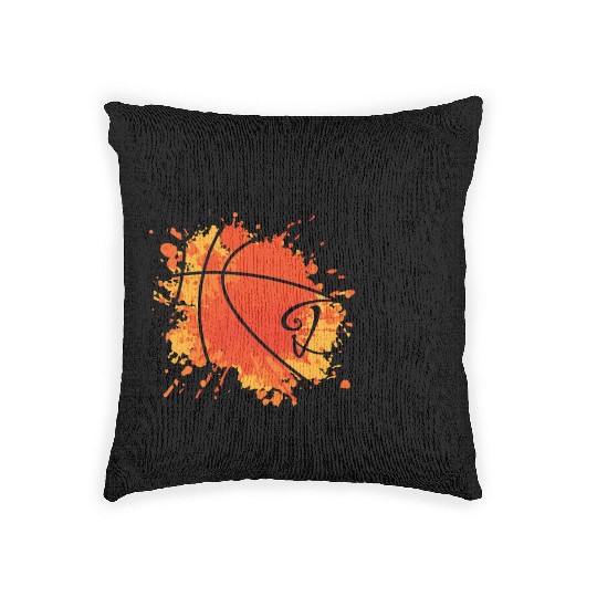 Game Day Basketball Lightning Bolt Woven Pillows
