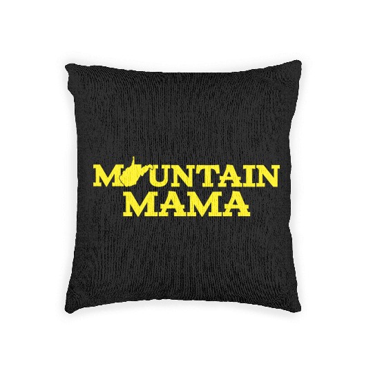 Mountain Mama Wv Blue And Gold Woven Pillows