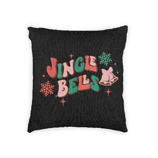 Jingle Bells Christmas Woven Pillows