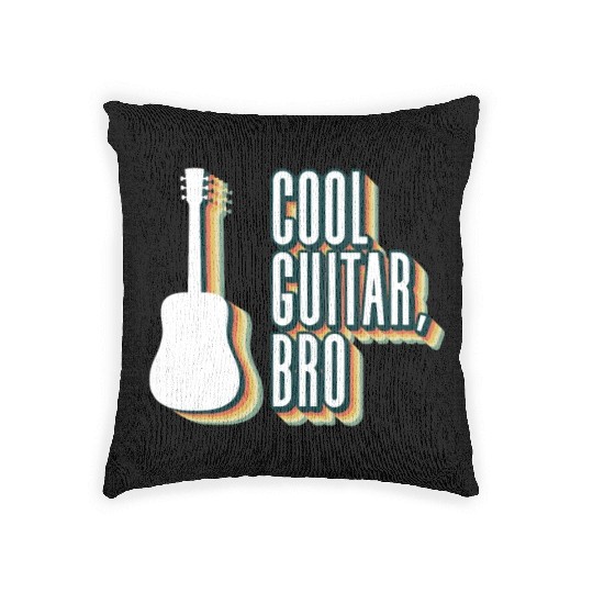 Cool Guitar, Bro - Acoustic Guitar Guitar Player Woven Pillows