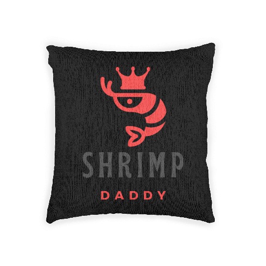 shrimp daddy Woven Pillows