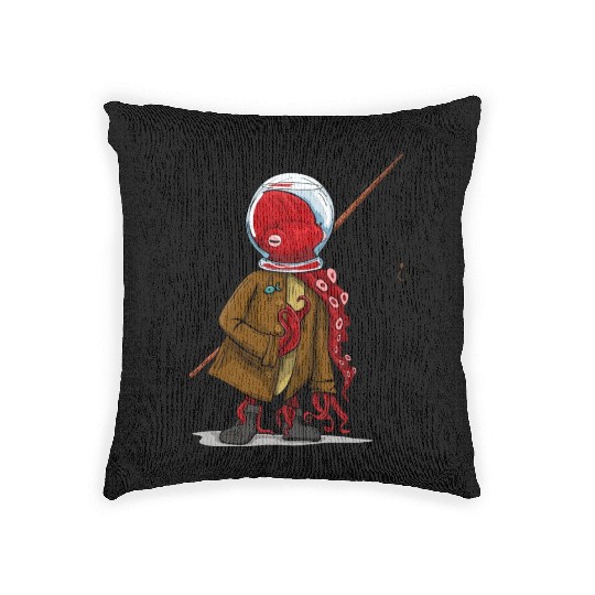 Octopus cartoon vector graphics Woven Pillows