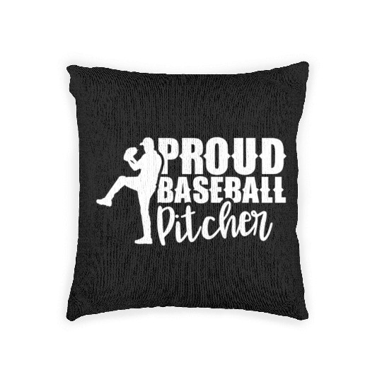Proud Baseball Pitcher Hobby Sayings Player Woven Pillows
