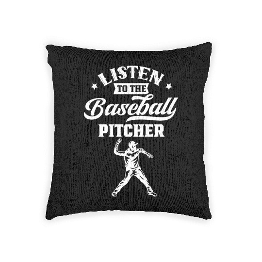 Listen To The Baseball Pitcher Player Hobby Woven Pillows