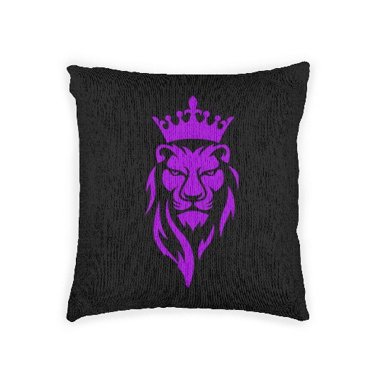 LION LILAC Woven Pillows
