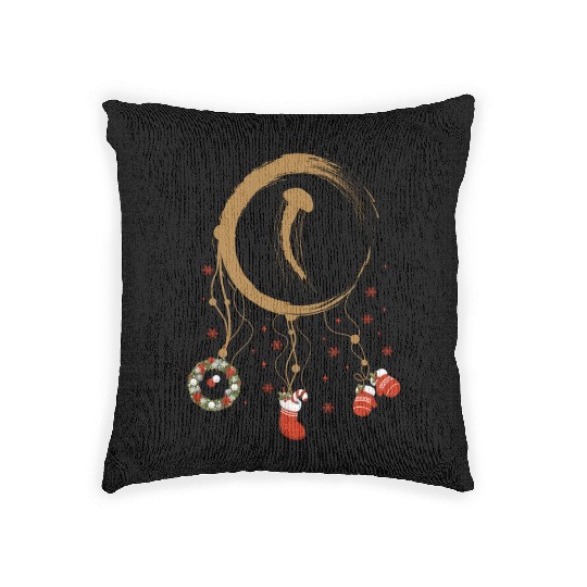 Winter dreamcatcher Christmas Jellyfish Woven Pillows