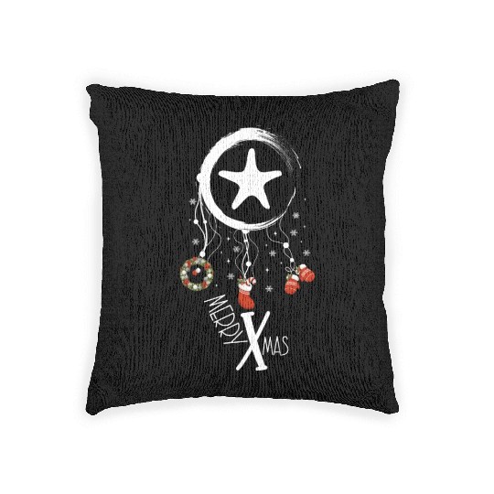 Winter dreamcatcher Christmas Starfish Woven Pillows