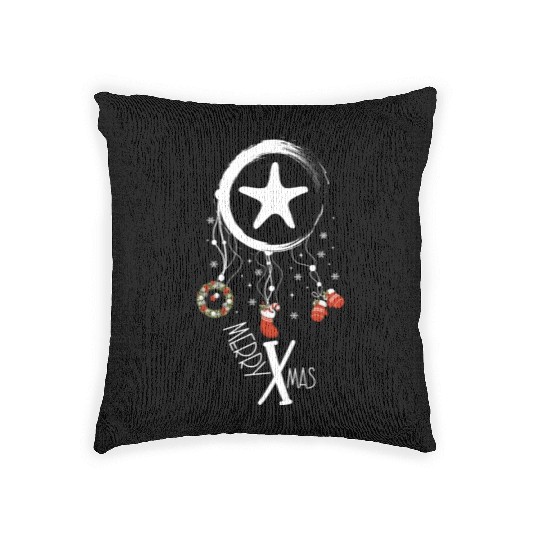 Winter dreamcatcher Christmas Starfish Woven Pillows