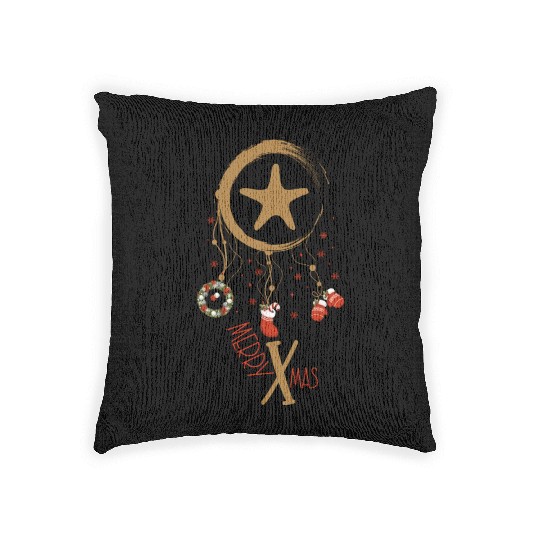 Winter dreamcatcher Christmas Starfish Woven Pillows