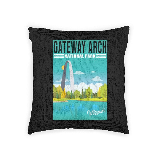 Gateway Arch National Park Missouri, St Louis Woven Pillows