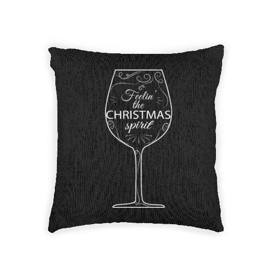 Christmas Drinking Wine, Beer, and Liquor Feelin' Woven Pillows