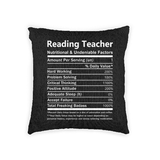 Reading Teacher Woven Pillows - Nutritional And Undeniab
