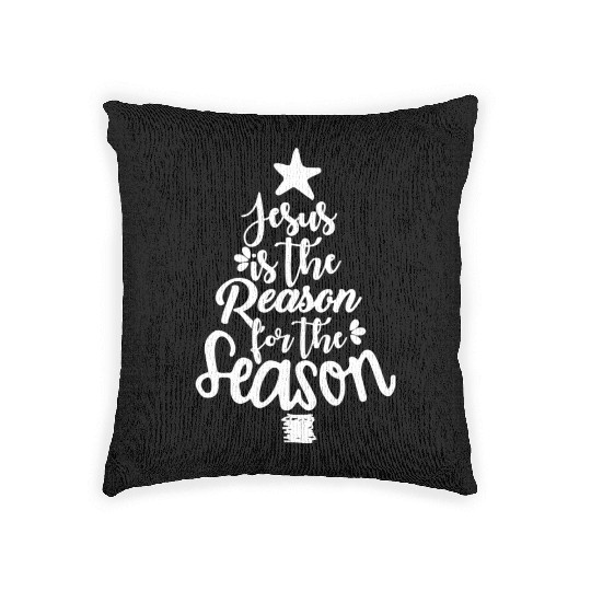 Jesus Is The Reason For The Season Christmas Woven Pillows