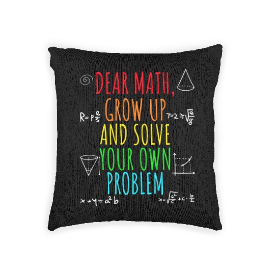 Math Teacher Life 100 Days Of School Woven Pillows