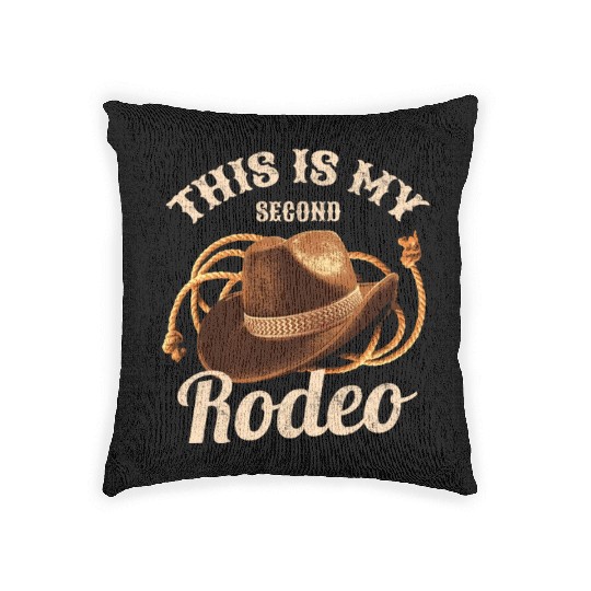 Rodeo Bull Riding Livestock Show Farmer Cattle Woven Pillows