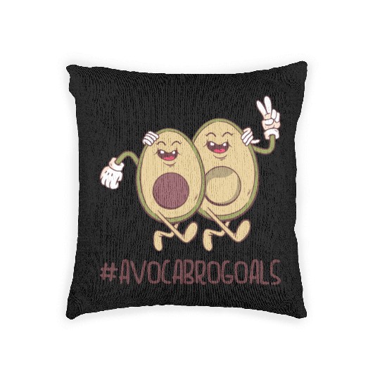 Sibling Big Brother Avocado Goals Hilarious Puns Woven Pillows