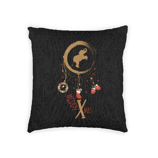 Winter dreamcatcher Christmas Elephant Woven Pillows