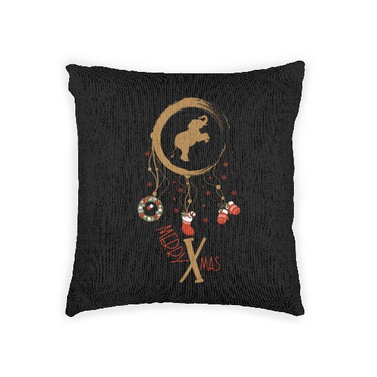 Winter dreamcatcher Christmas Elephant Woven Pillows