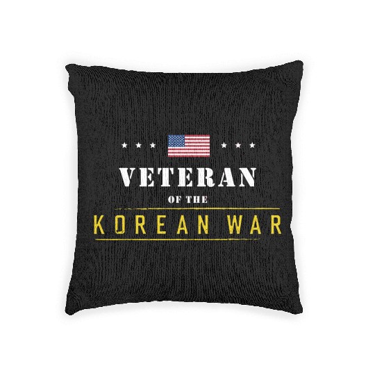 Veteran Of The Korean War Woven Pillows
