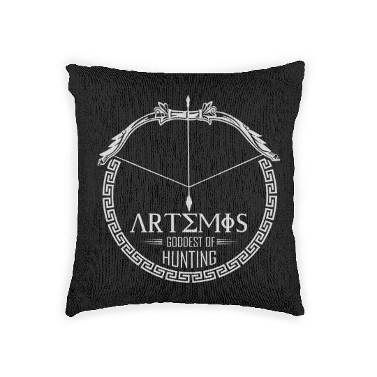 Artemis God, Greek God Woven Pillows