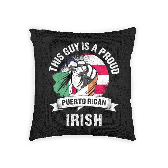 Puerto Rico Flag Ireland Grown Men Boys Guy Woven Pillows