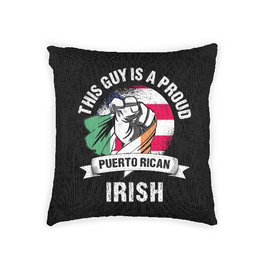Puerto Rico Flag Ireland Grown Men Boys Guy Woven Pillows