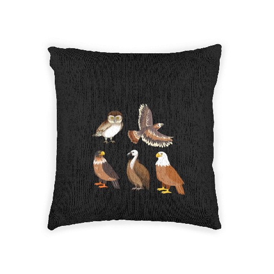 Birds of Prey Of The World Woven Pillows